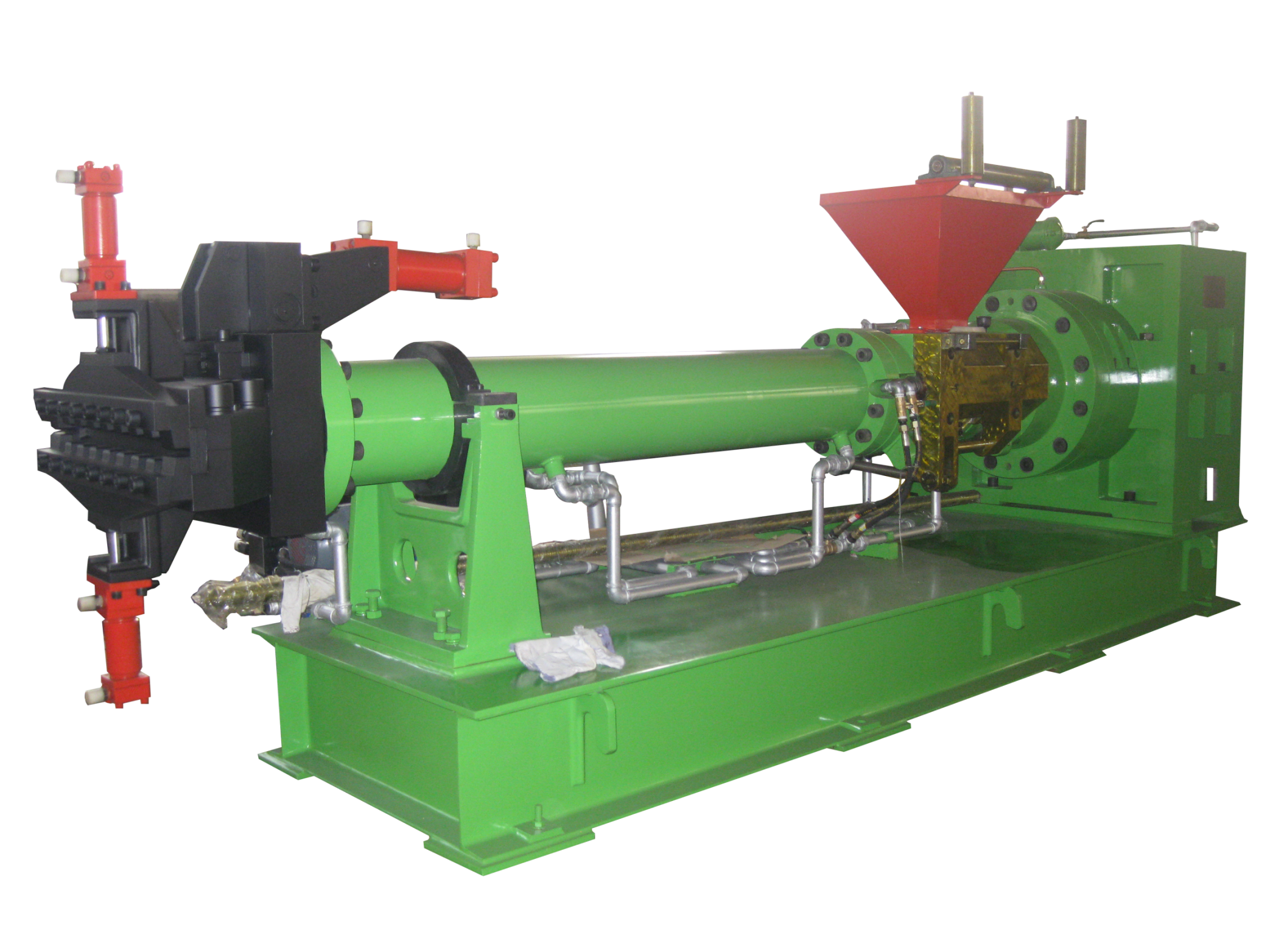 Cold feed rubber extruder