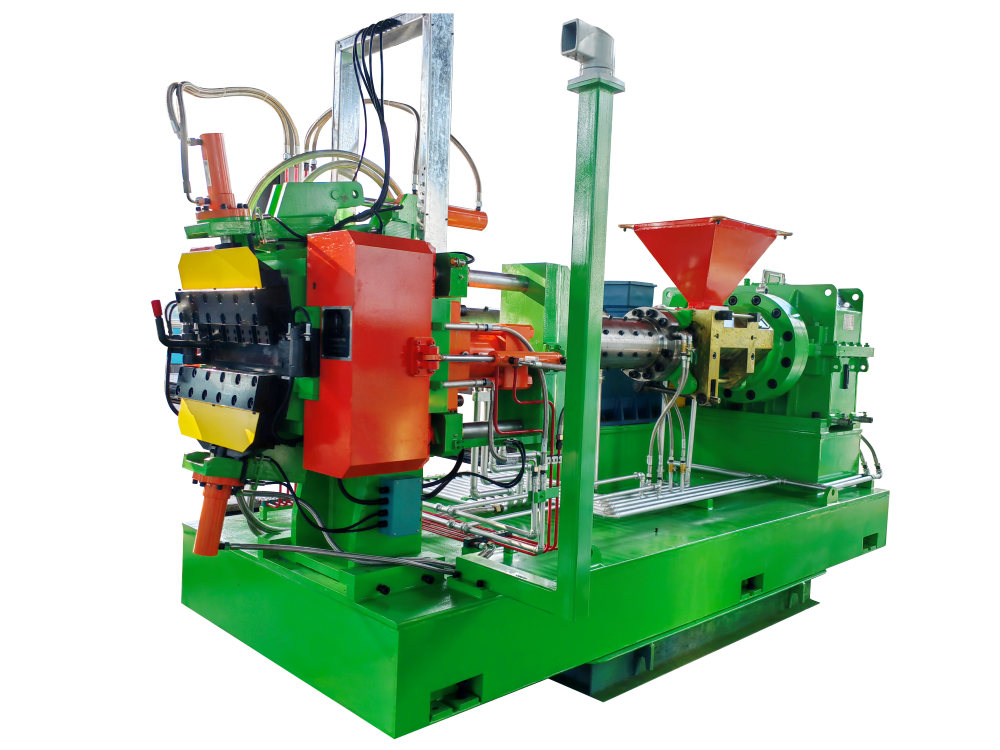 Pin-barrel cold feed rubber extruder